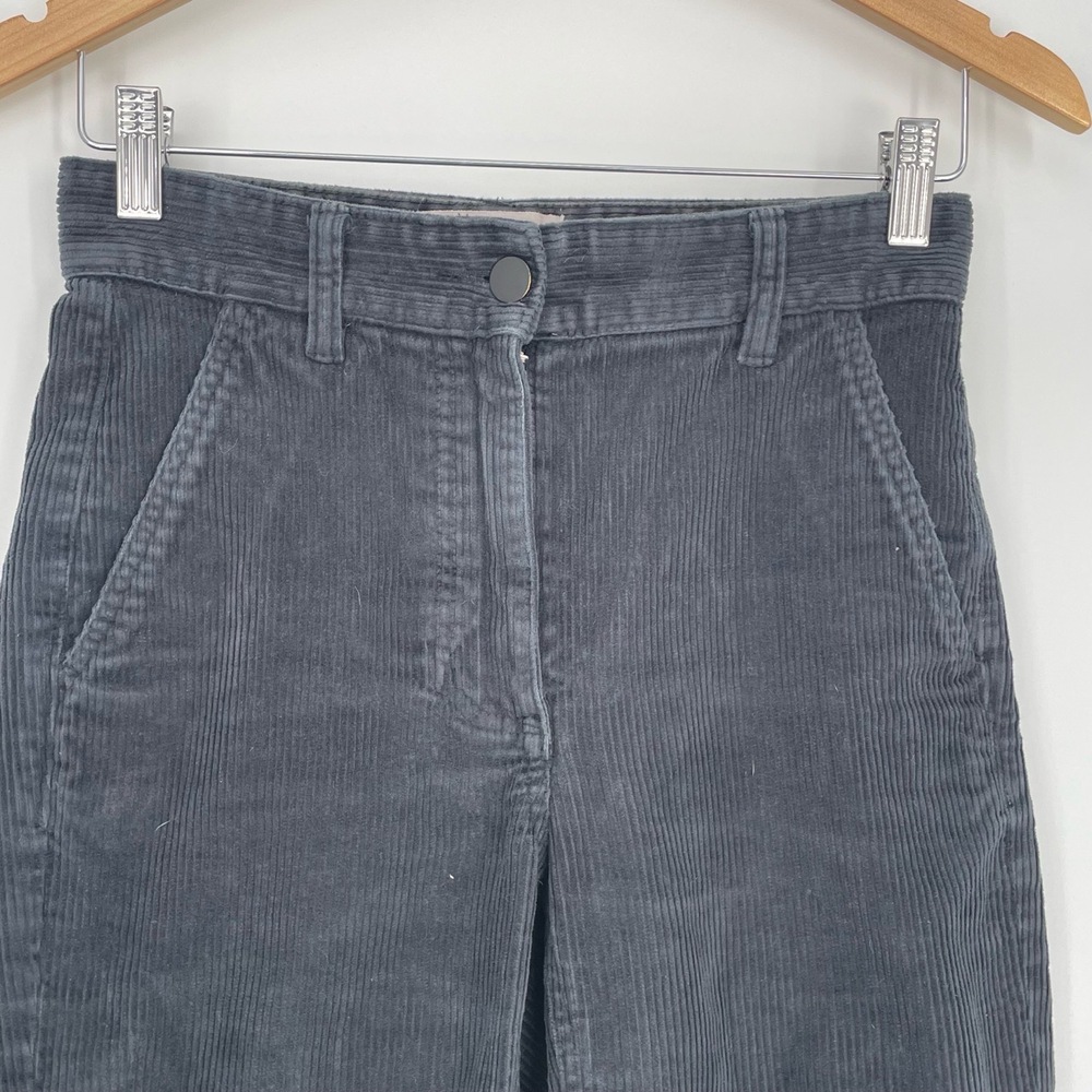 Everlane Women's High Waisted Slate Grey Quiet Luxury Cropped NormCore Cords 00 - Picture 2 of 10